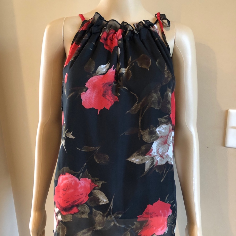 Sale! Black Rose Tank Top